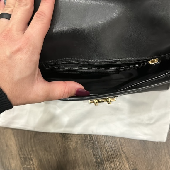 Michael Kora Black & Gold Leather Messenger Bag - Picture 11 of 17